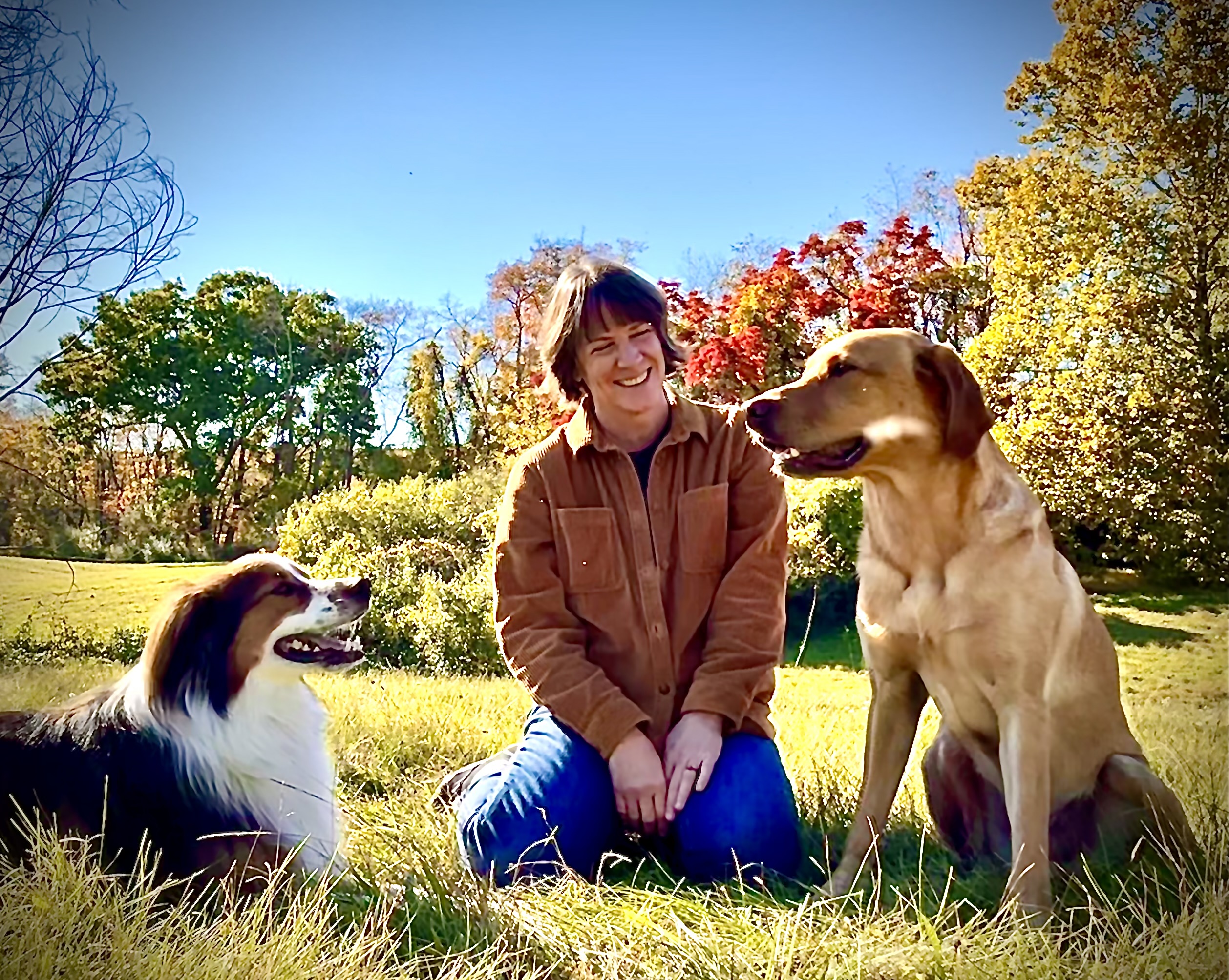 Tessa Romita working with a dog